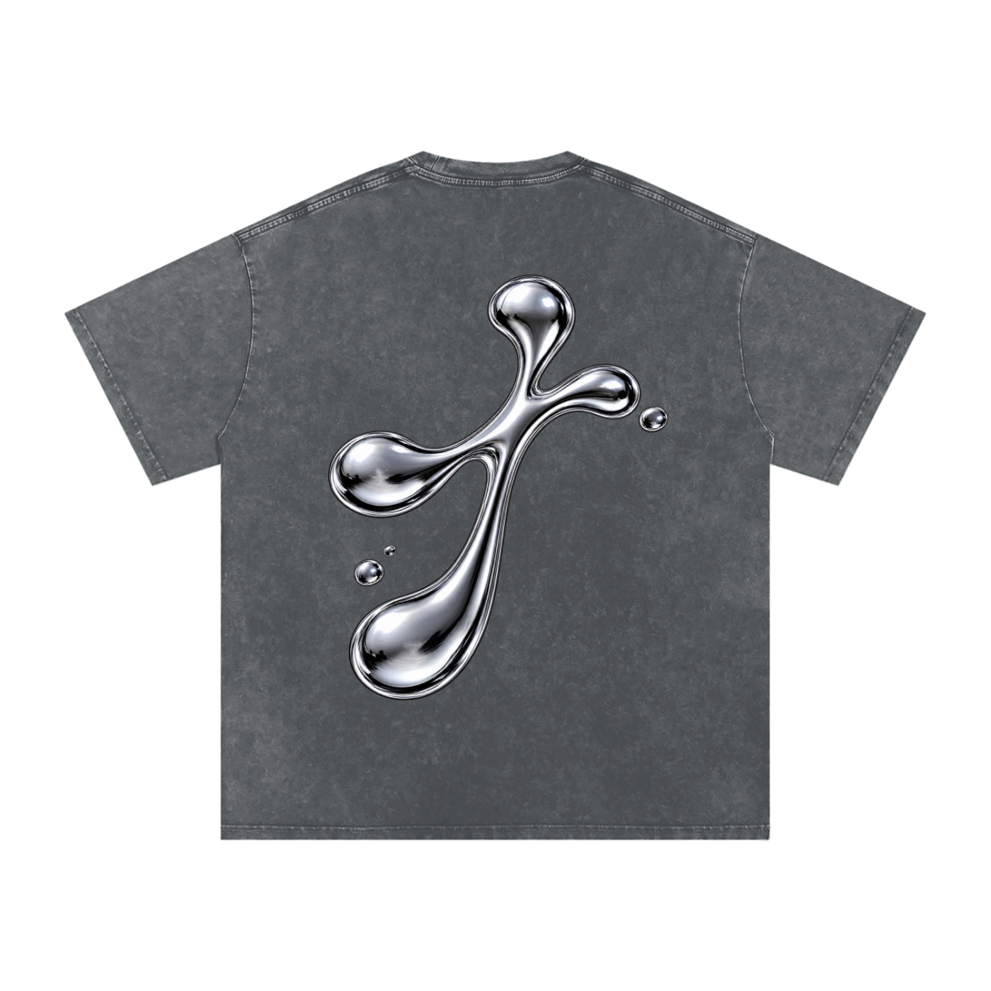 Snow Washed Oversized Cotton T-Shirt