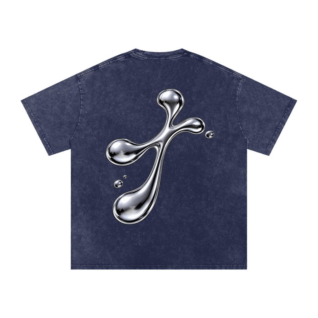 Snow Washed Oversized Cotton T-Shirt