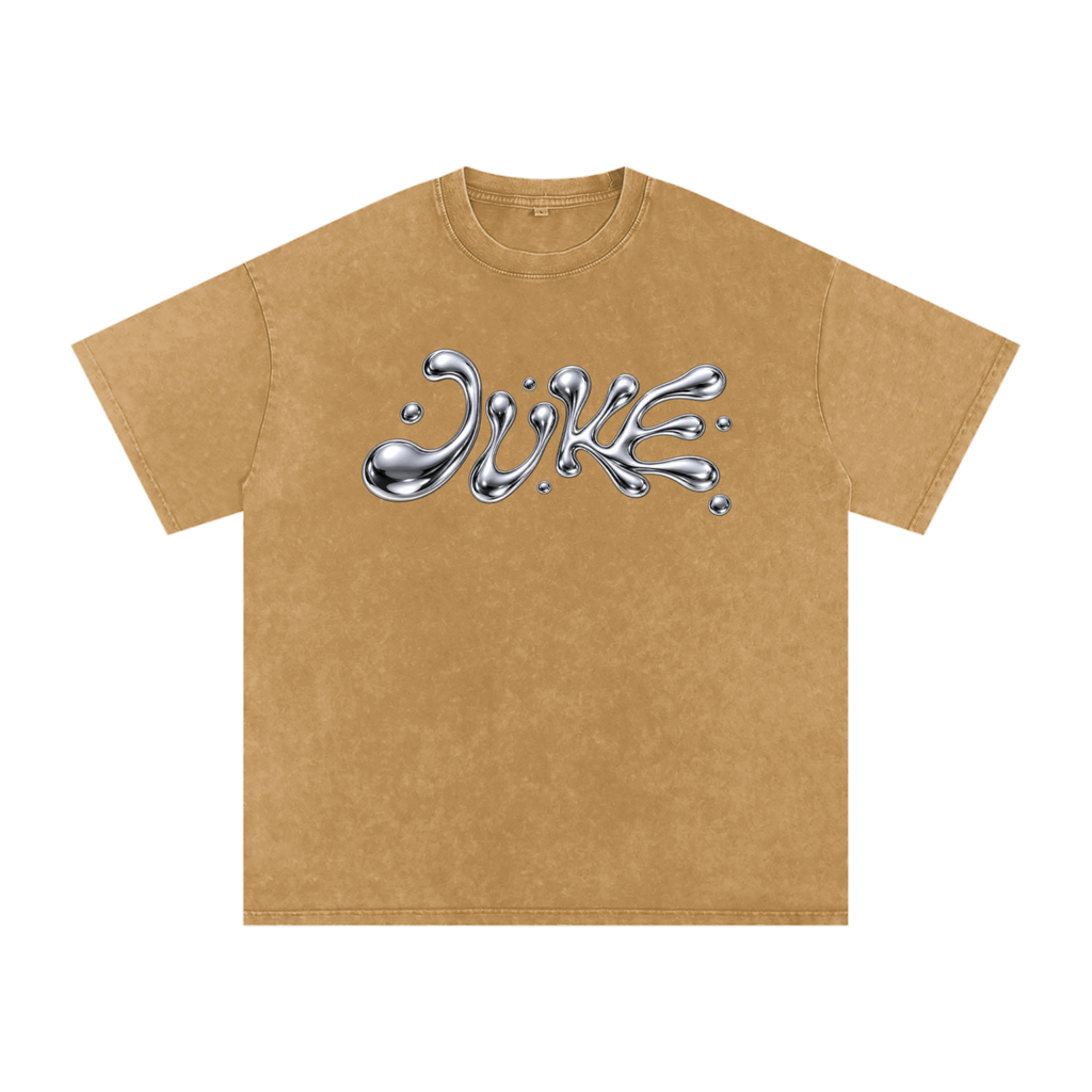 Snow Washed Oversized Cotton T-Shirt