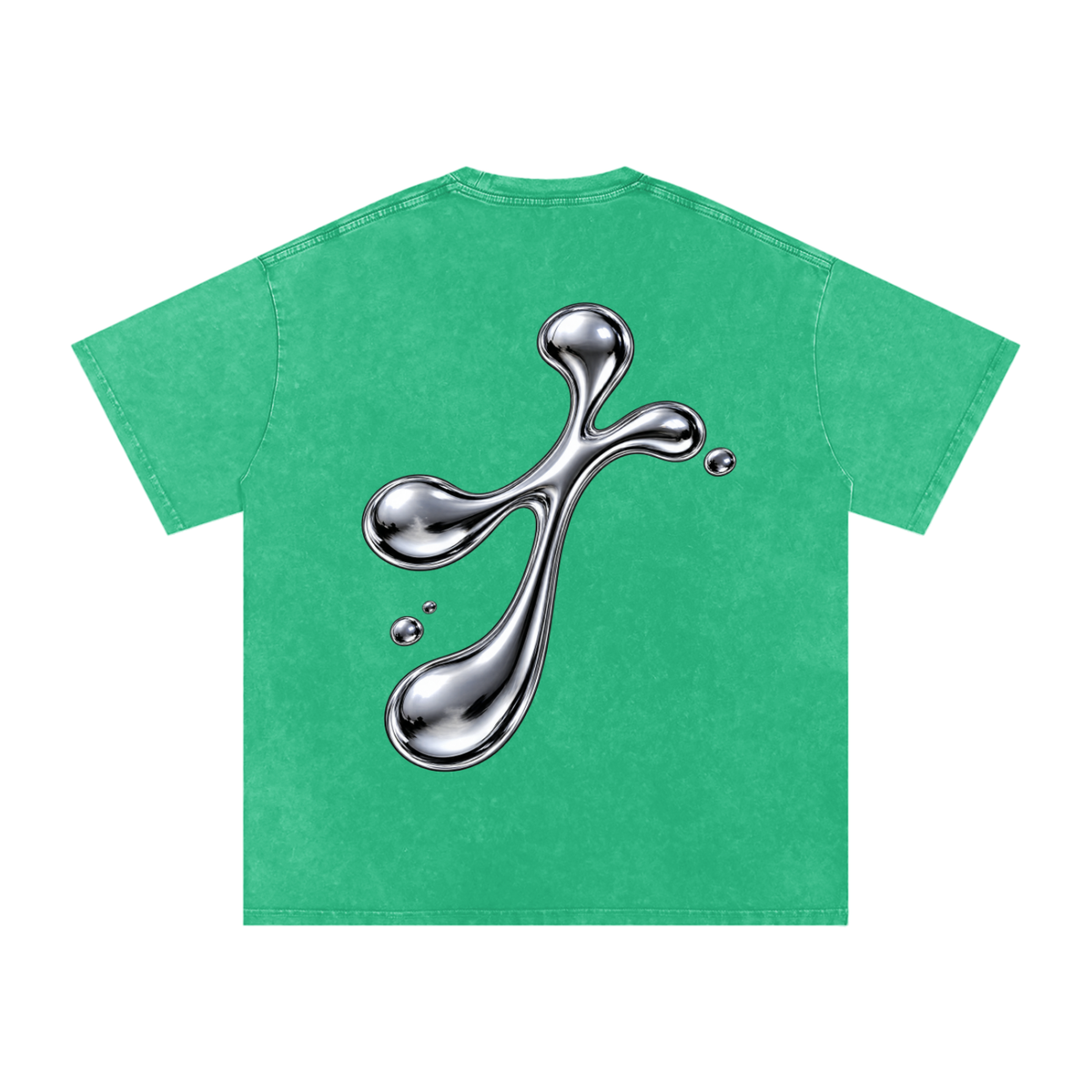 Snow Washed Oversized Cotton T-Shirt