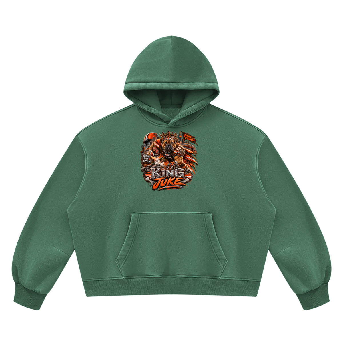 Unisex Vintage Wash Boxy Fleece Hoodie