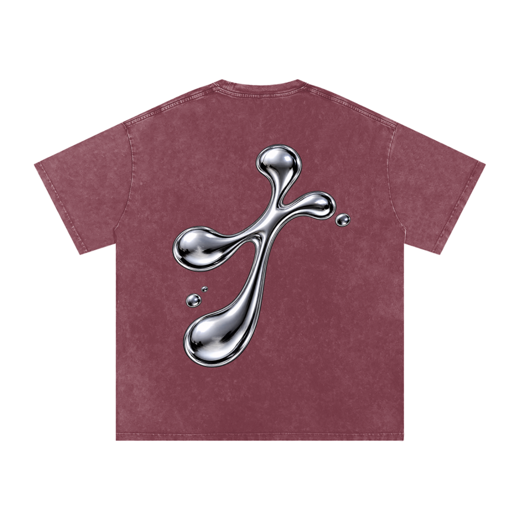 Snow Washed Oversized Cotton T-Shirt