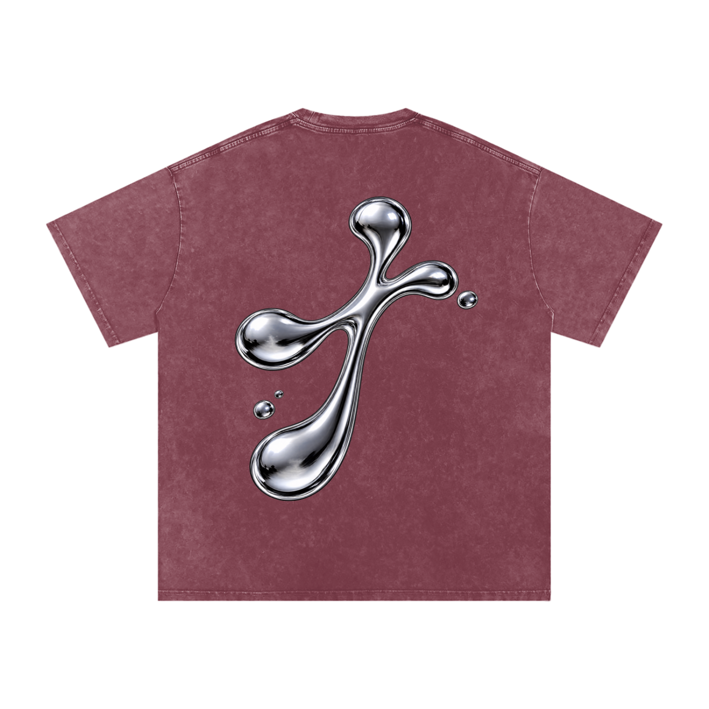 Snow Washed Oversized Cotton T-Shirt