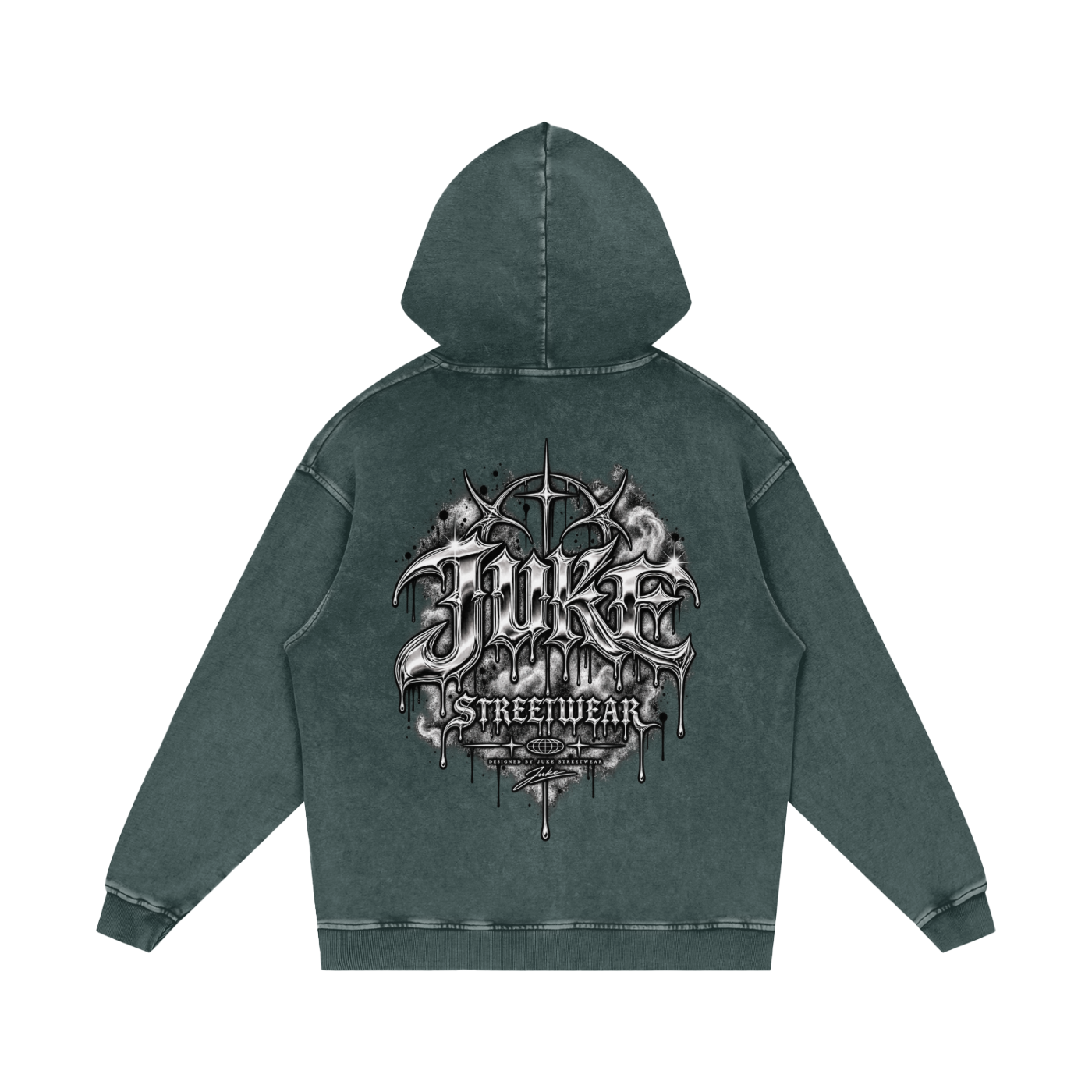Snow Washed Loose Cotton Hoodie