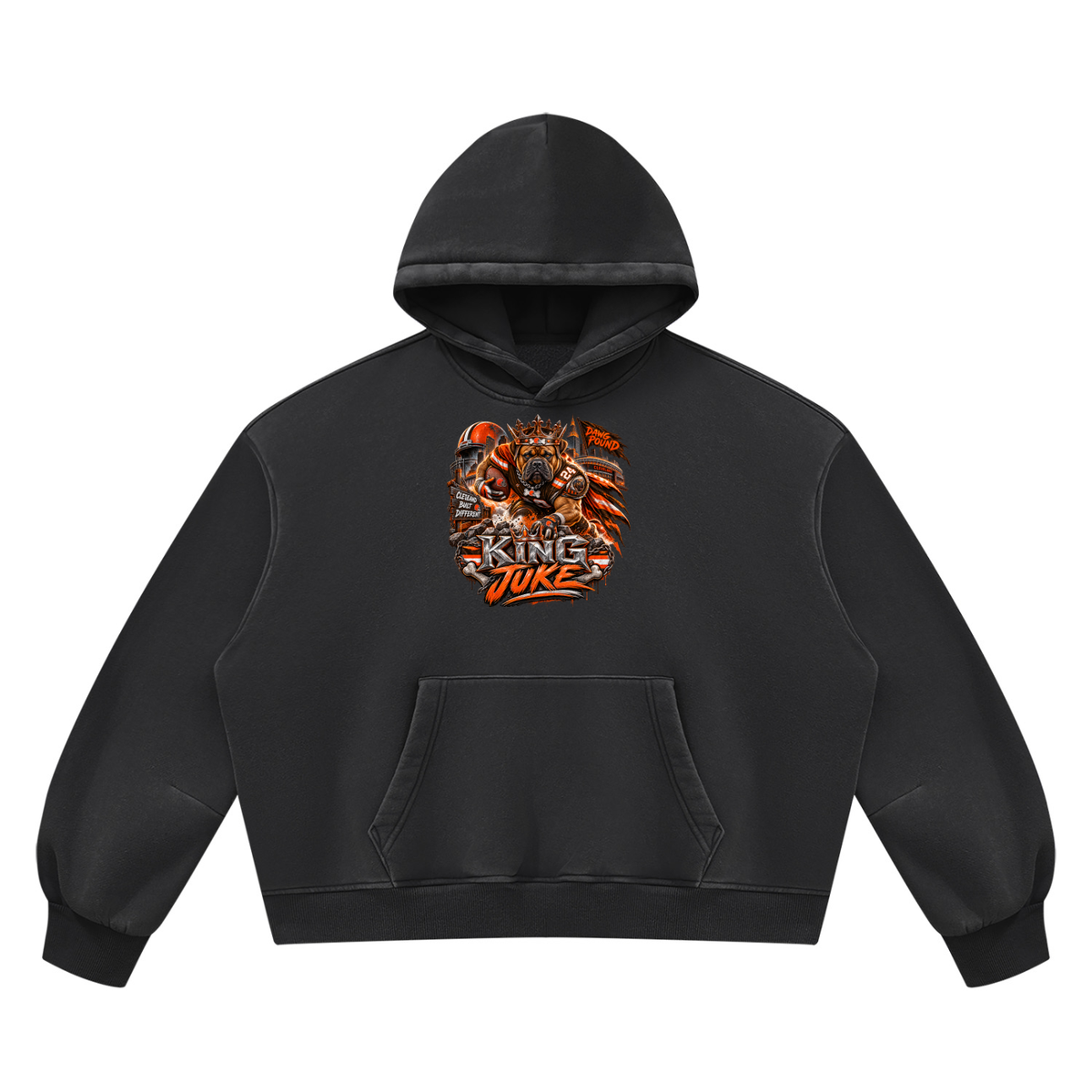 Unisex Vintage Wash Boxy Fleece Hoodie