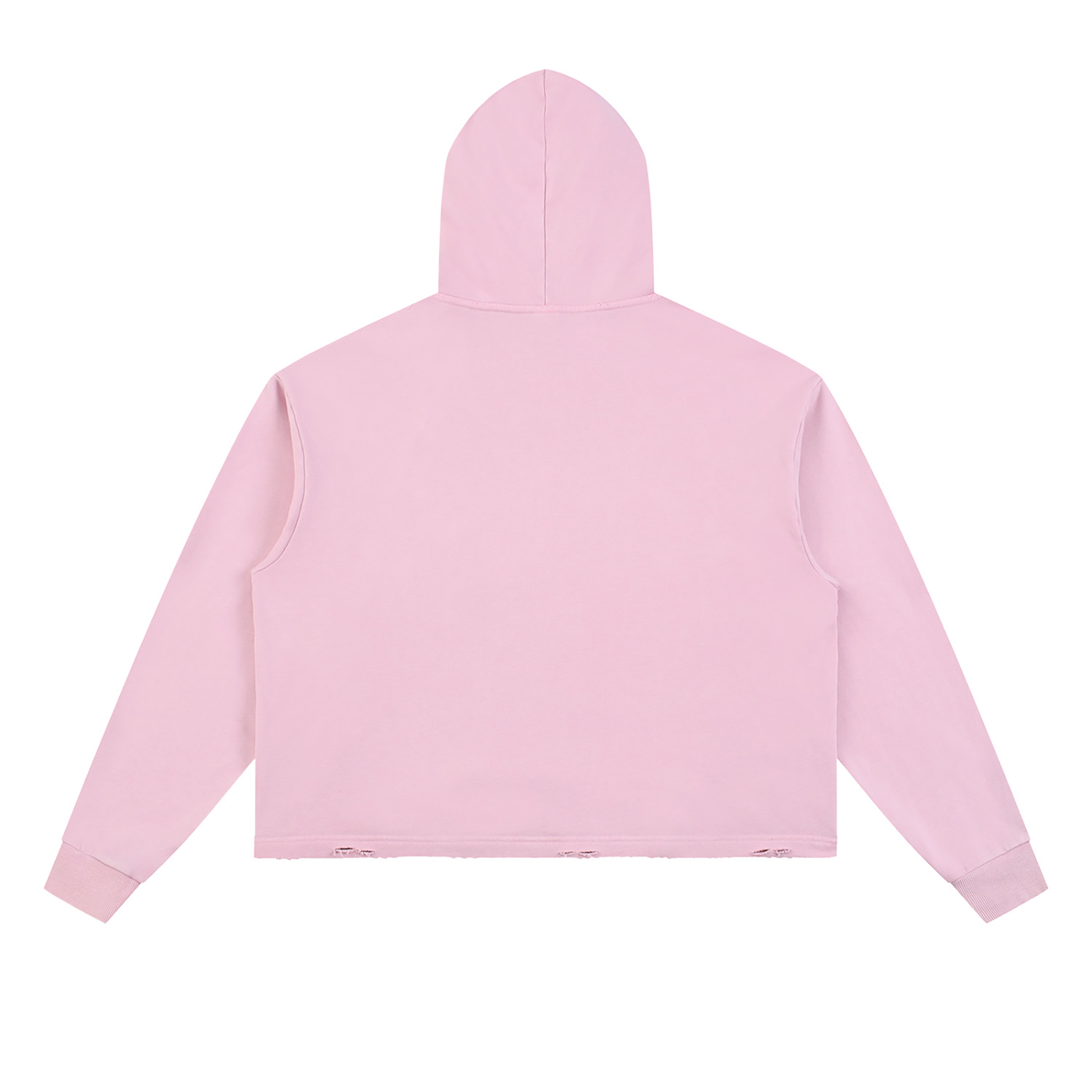 Vintage Washed Frayed-Hem Hoodie