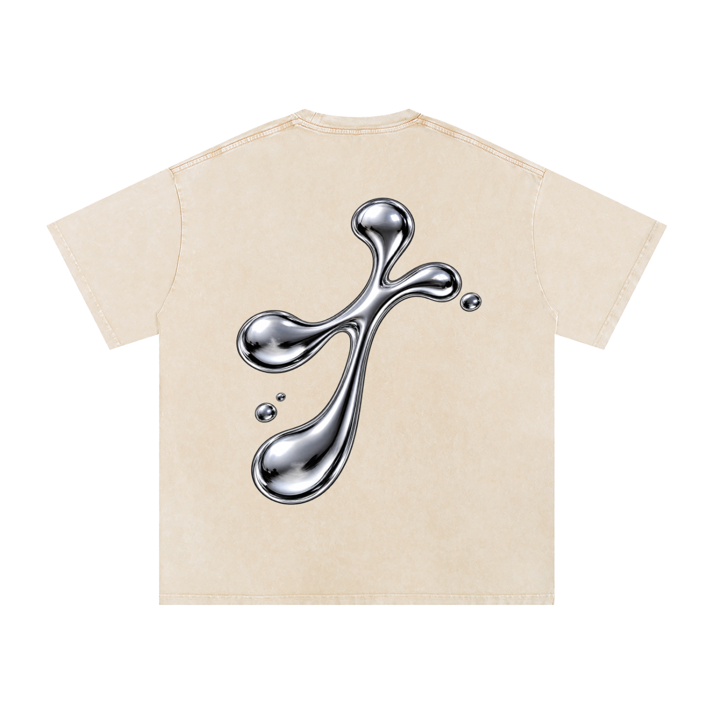 Snow Washed Oversized Cotton T-Shirt