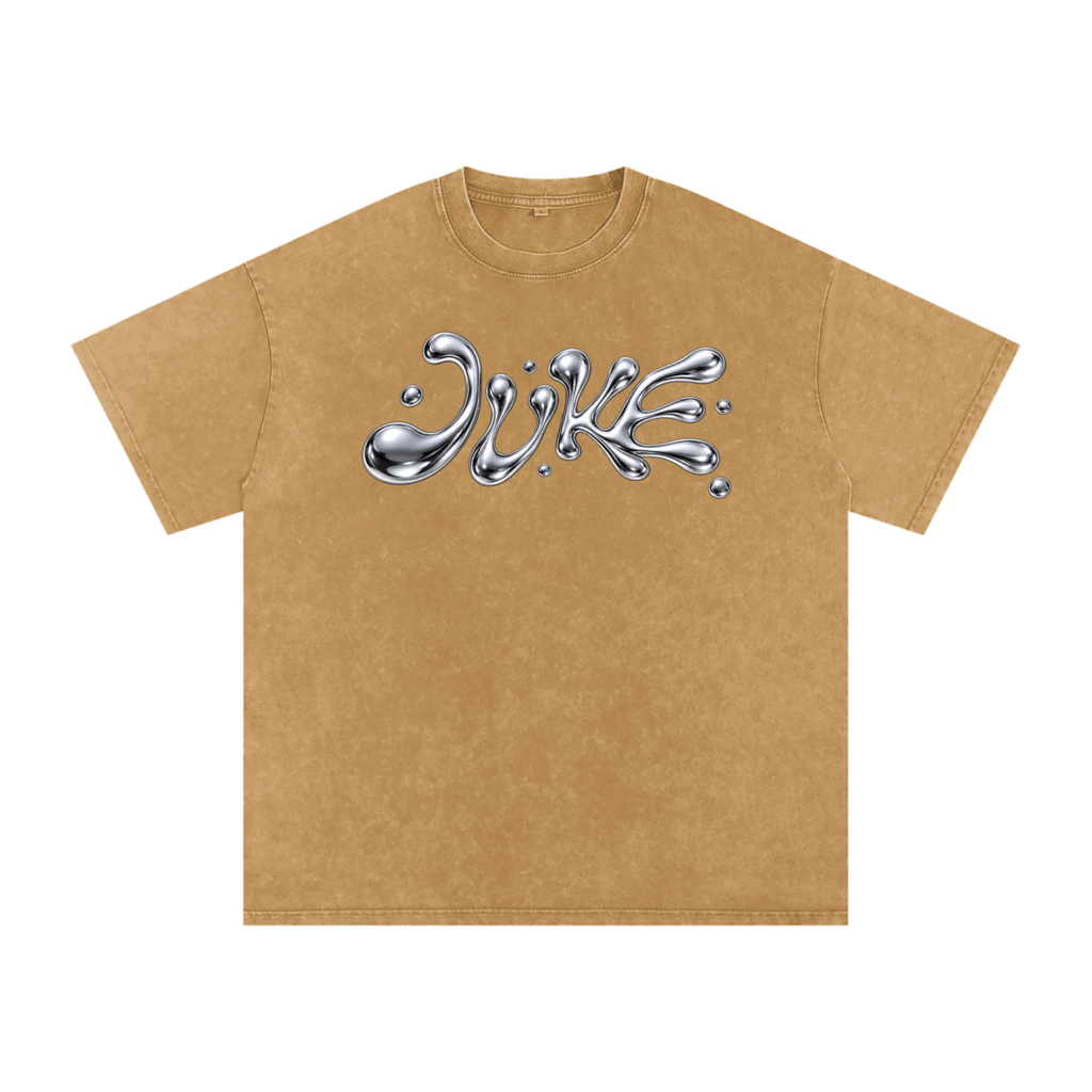 Snow Washed Oversized Cotton T-Shirt