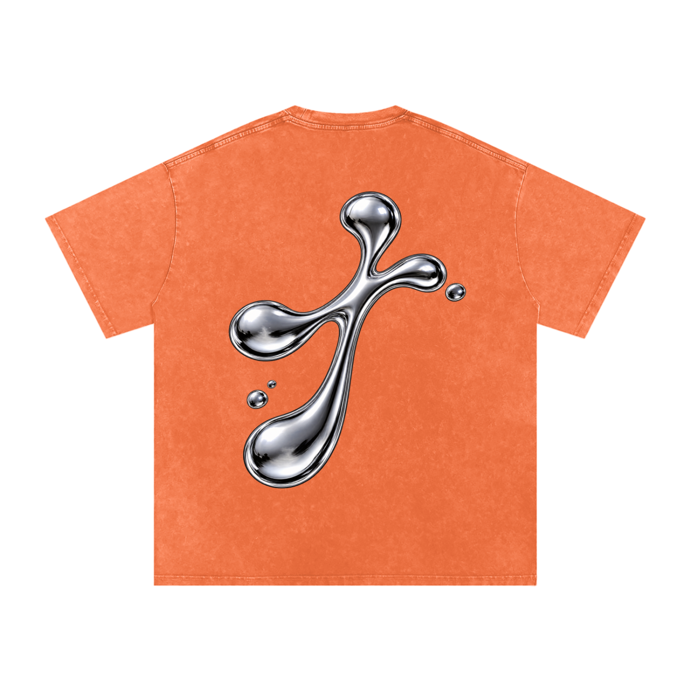 Snow Washed Oversized Cotton T-Shirt