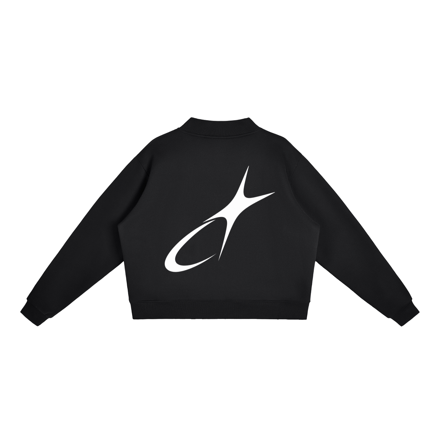 Essential Fleece Mock-Neck Crew Sweatshirt