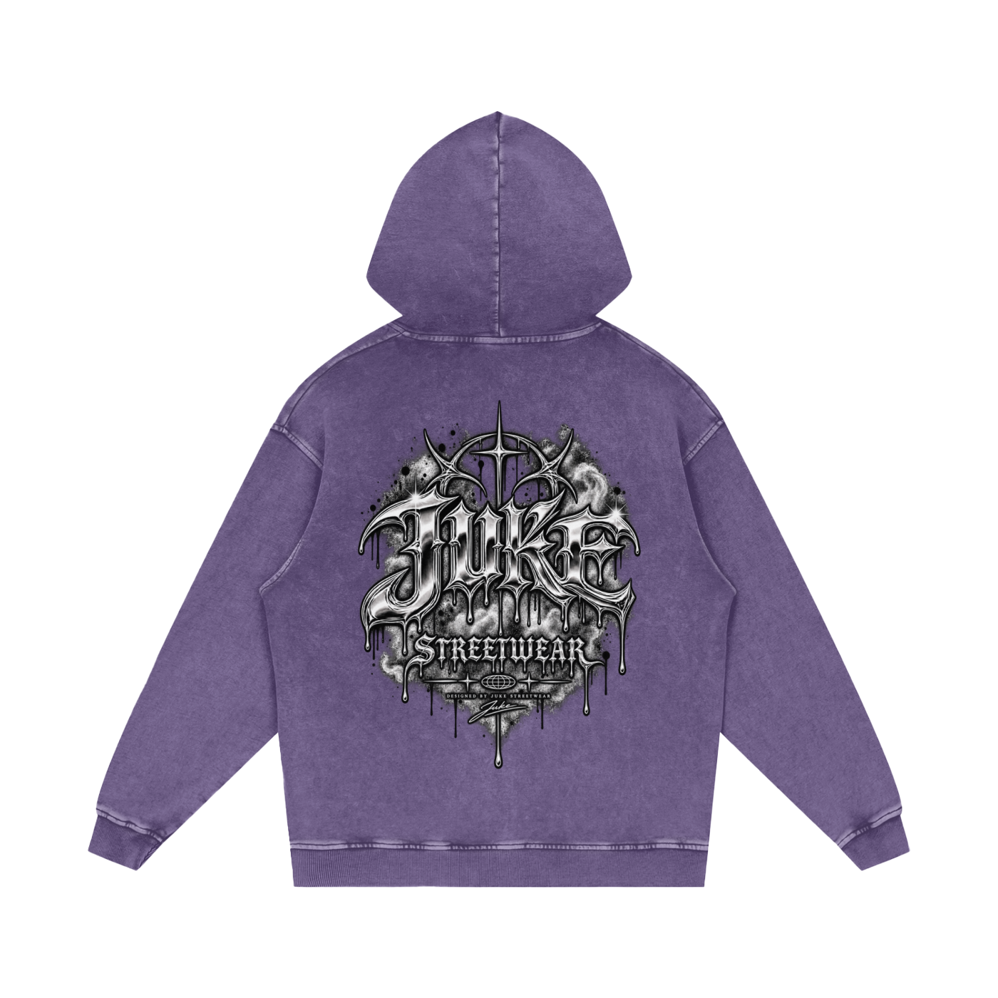 Snow Washed Loose Cotton Hoodie