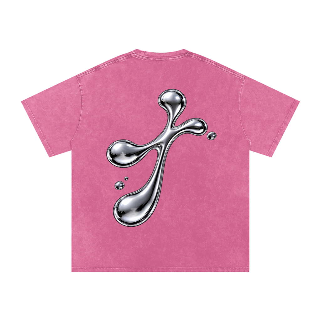Snow Washed Oversized Cotton T-Shirt