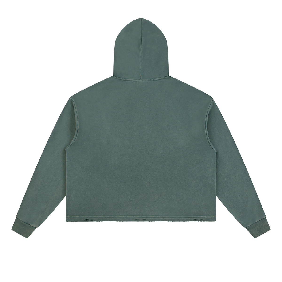 Vintage Washed Frayed-Hem Hoodie