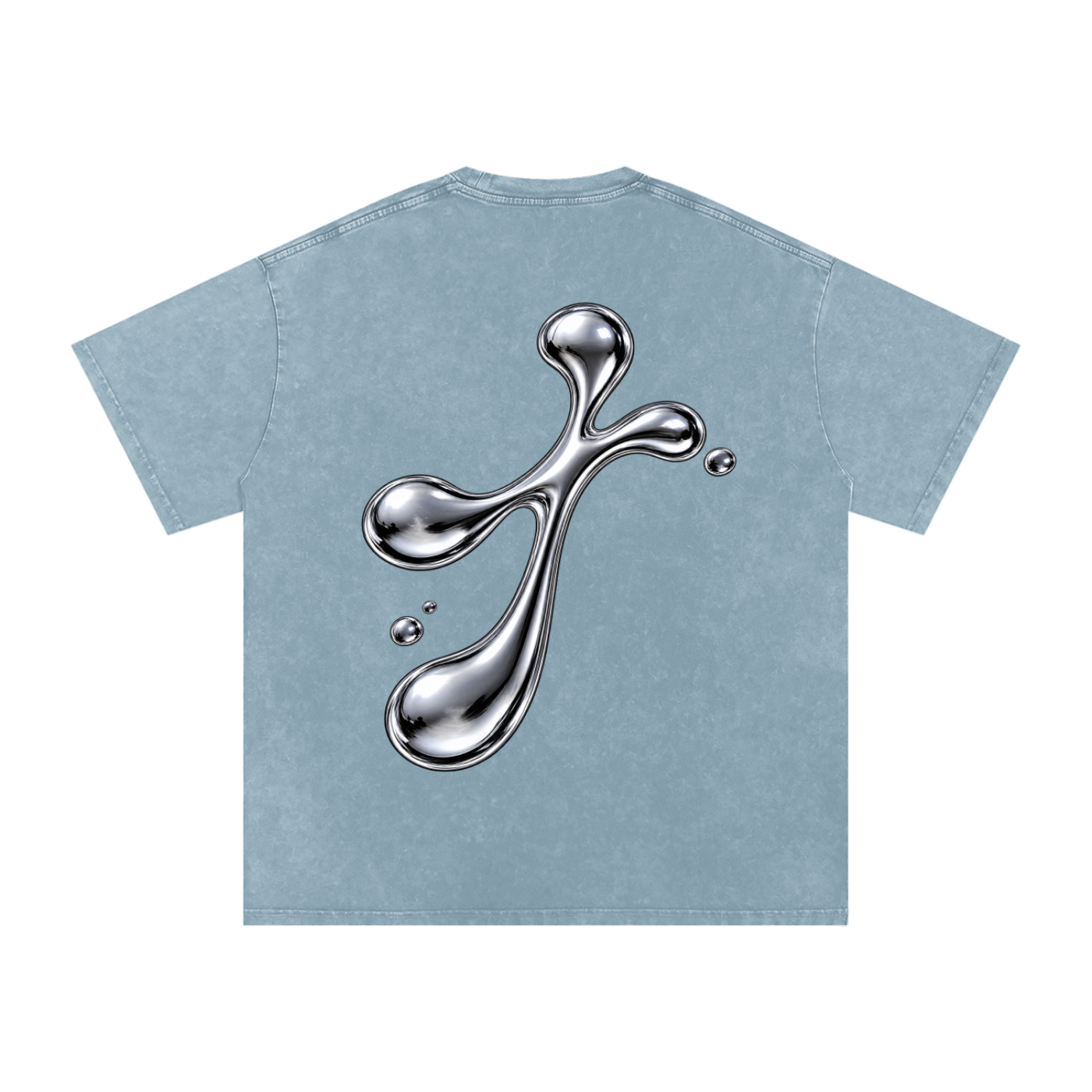 Snow Washed Oversized Cotton T-Shirt
