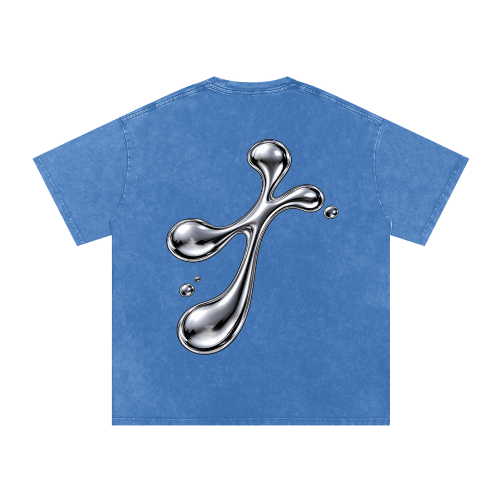 Snow Washed Oversized Cotton T-Shirt