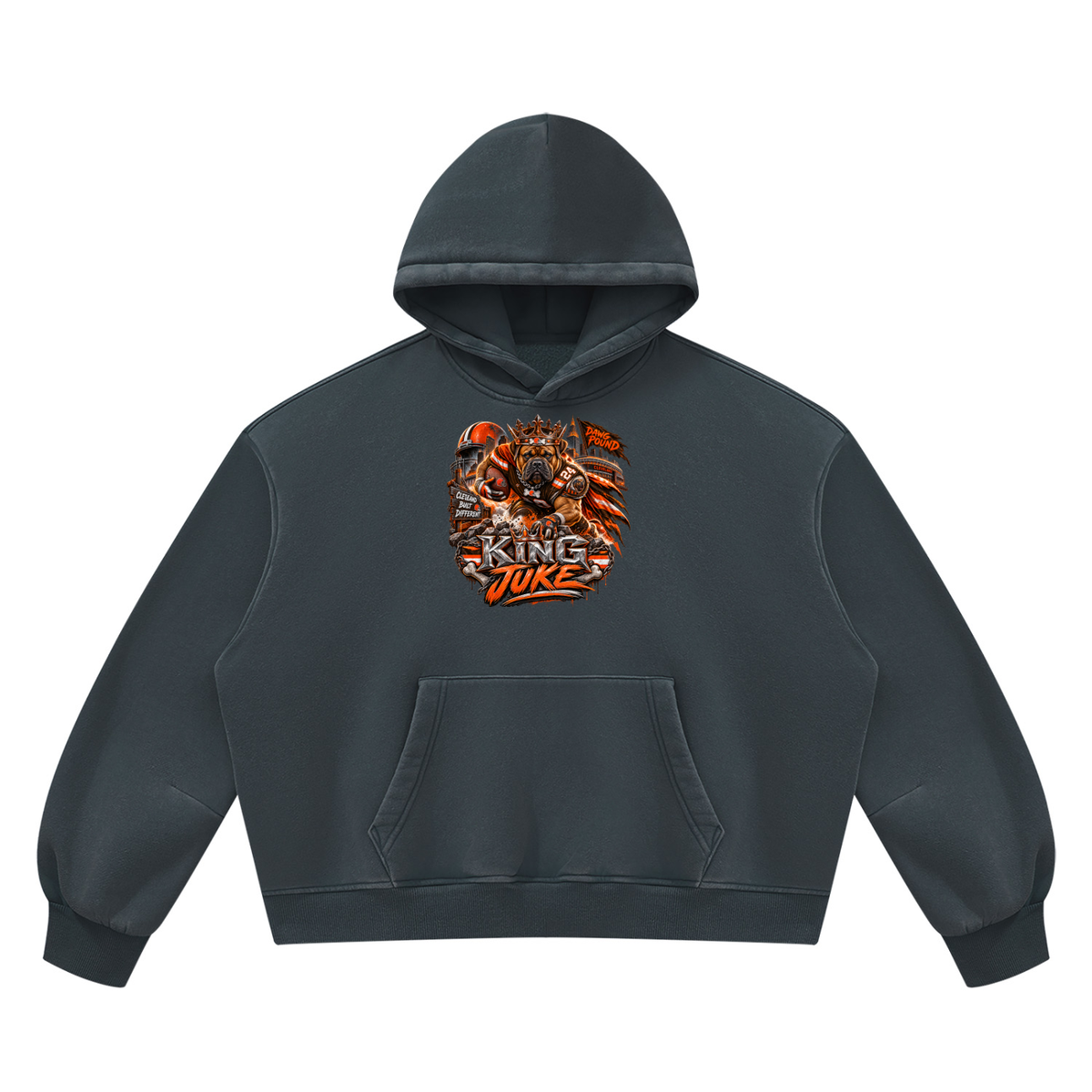 Unisex Vintage Wash Boxy Fleece Hoodie