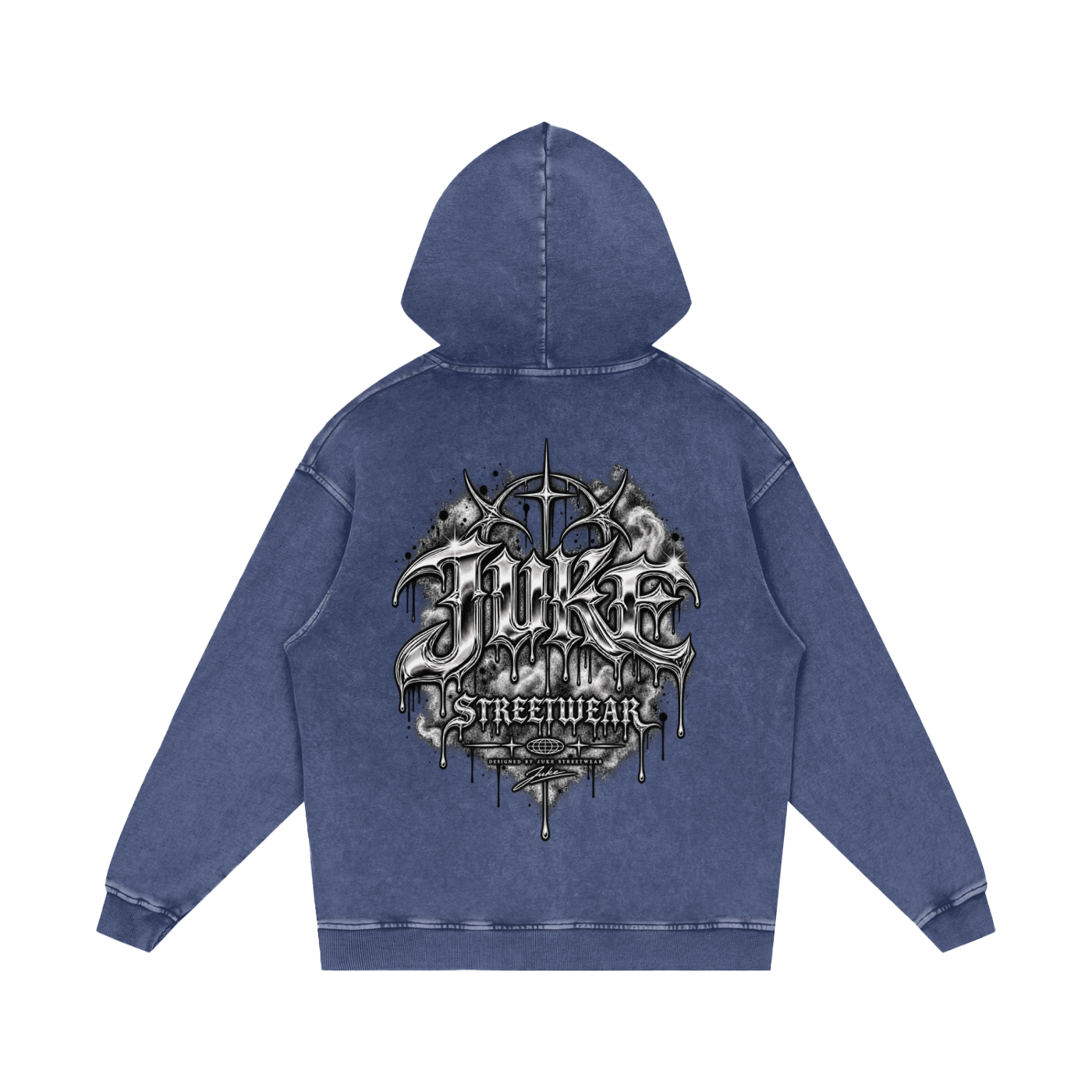 Snow Washed Loose Cotton Hoodie