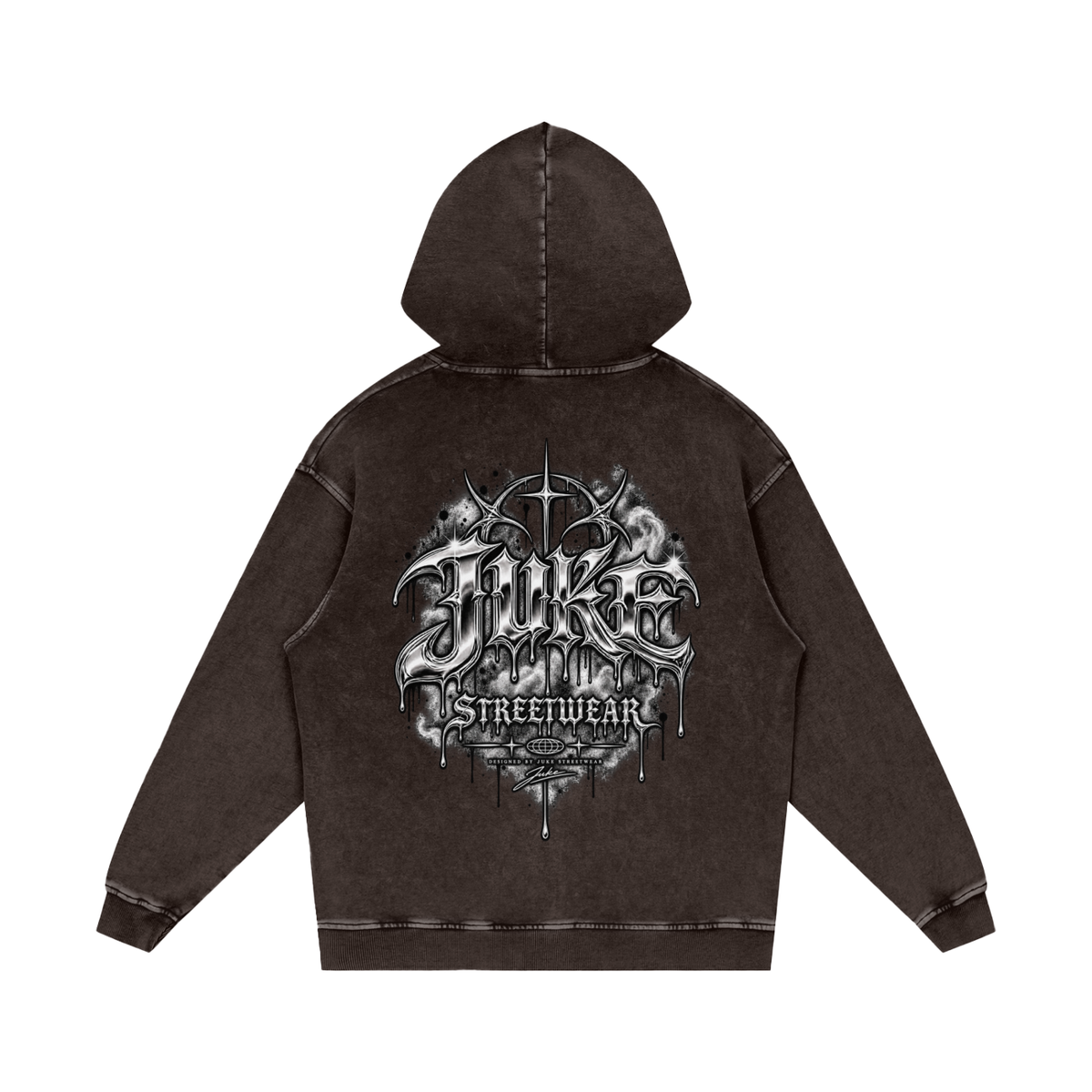Snow Washed Loose Cotton Hoodie