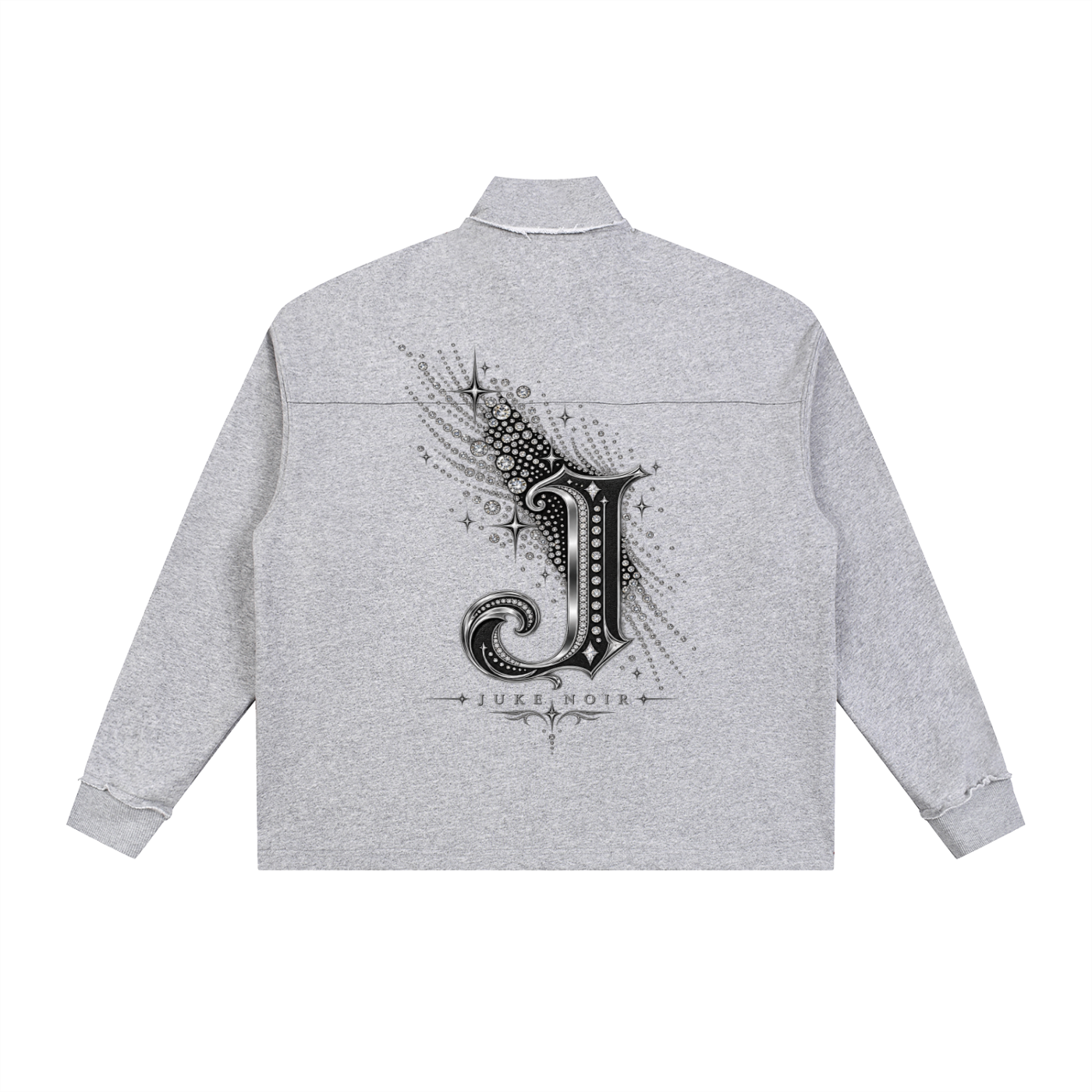 Half-Zip Rolled Edge Fleece Sweatshirt