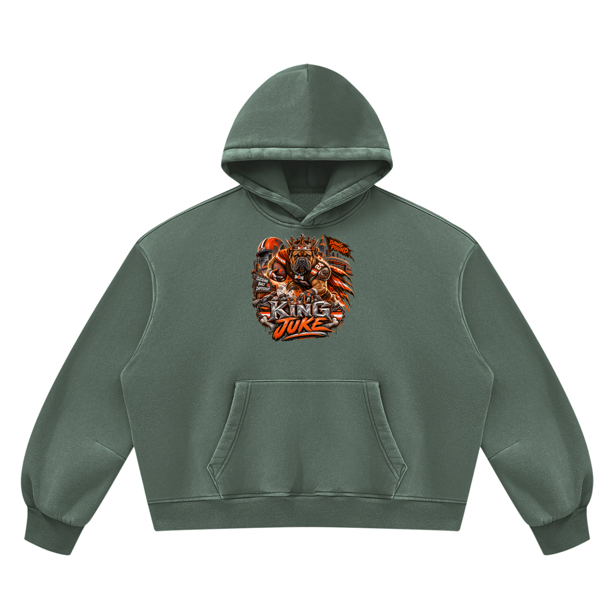 Unisex Vintage Wash Boxy Fleece Hoodie