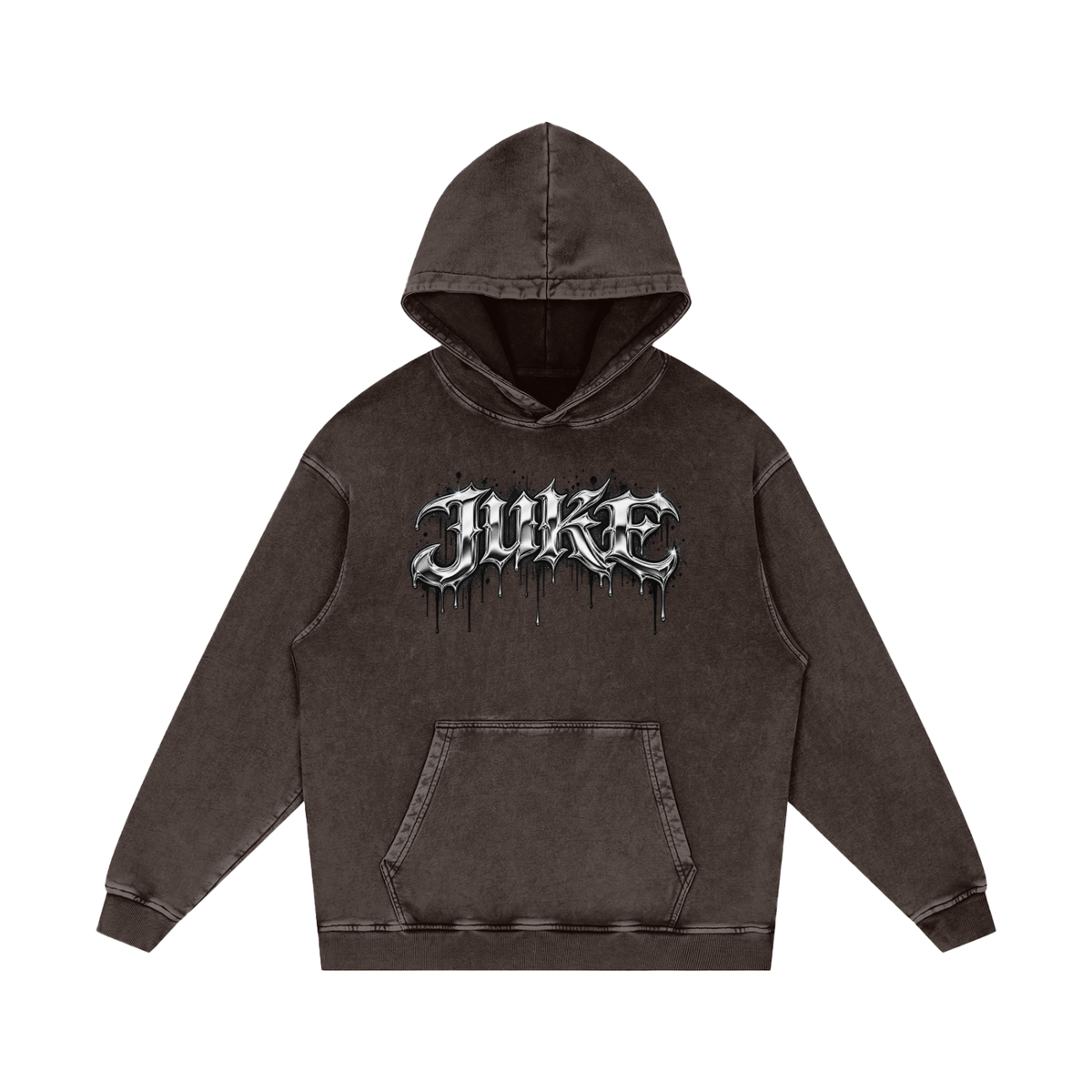 Snow Washed Loose Cotton Hoodie