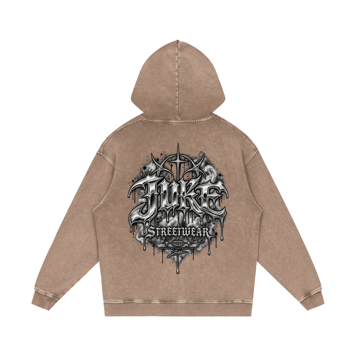 Snow Washed Loose Cotton Hoodie