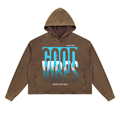Vintage Washed Frayed-Hem Hoodie