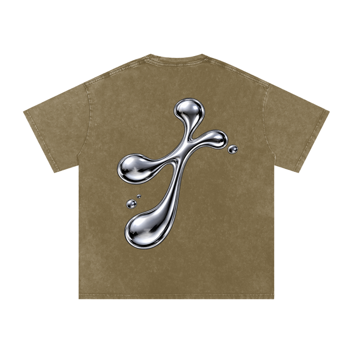 Snow Washed Oversized Cotton T-Shirt