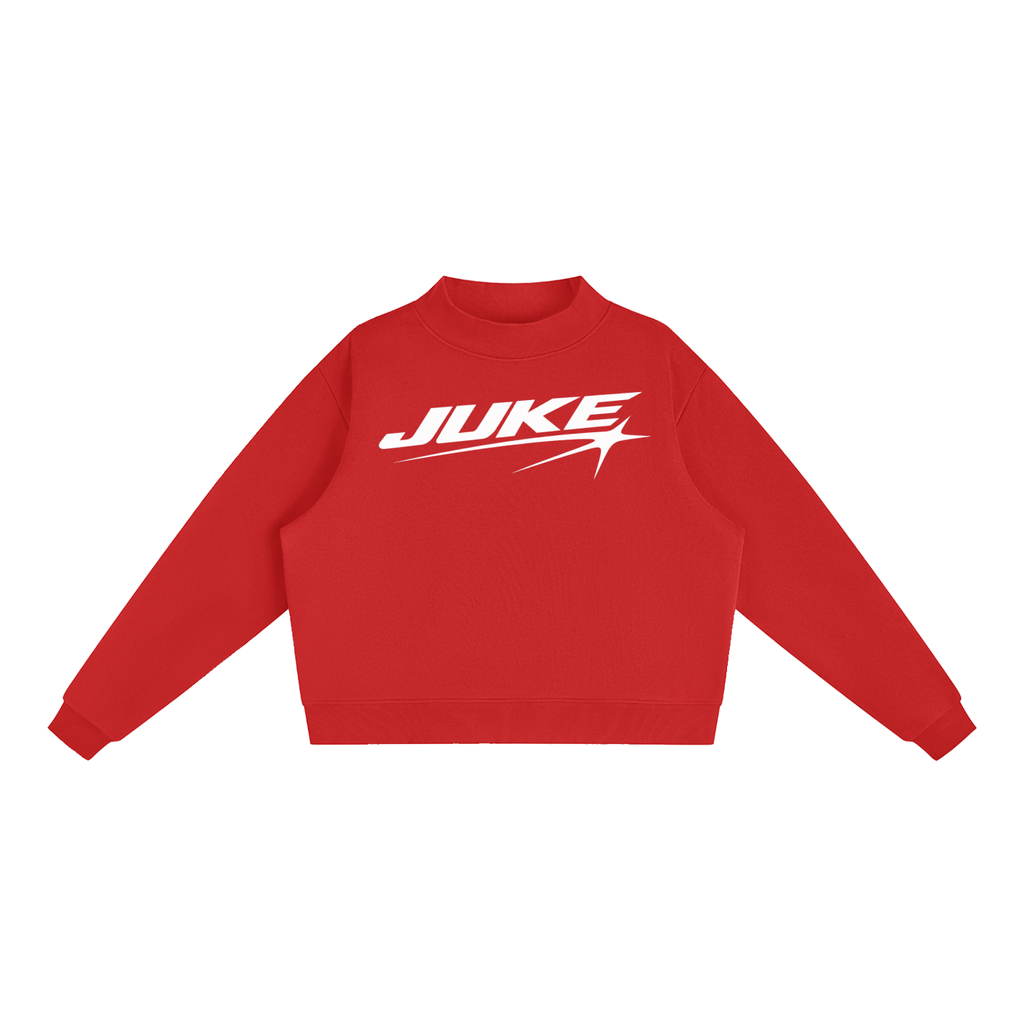 Essential Fleece Mock-Neck Crew Sweatshirt