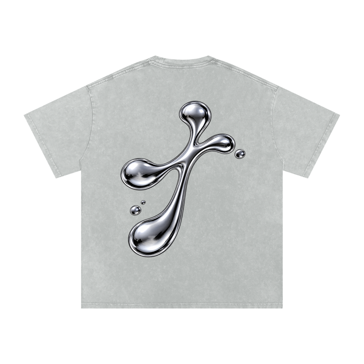 Snow Washed Oversized Cotton T-Shirt
