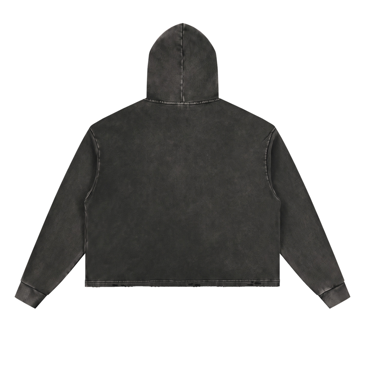 Vintage Washed Frayed-Hem Hoodie