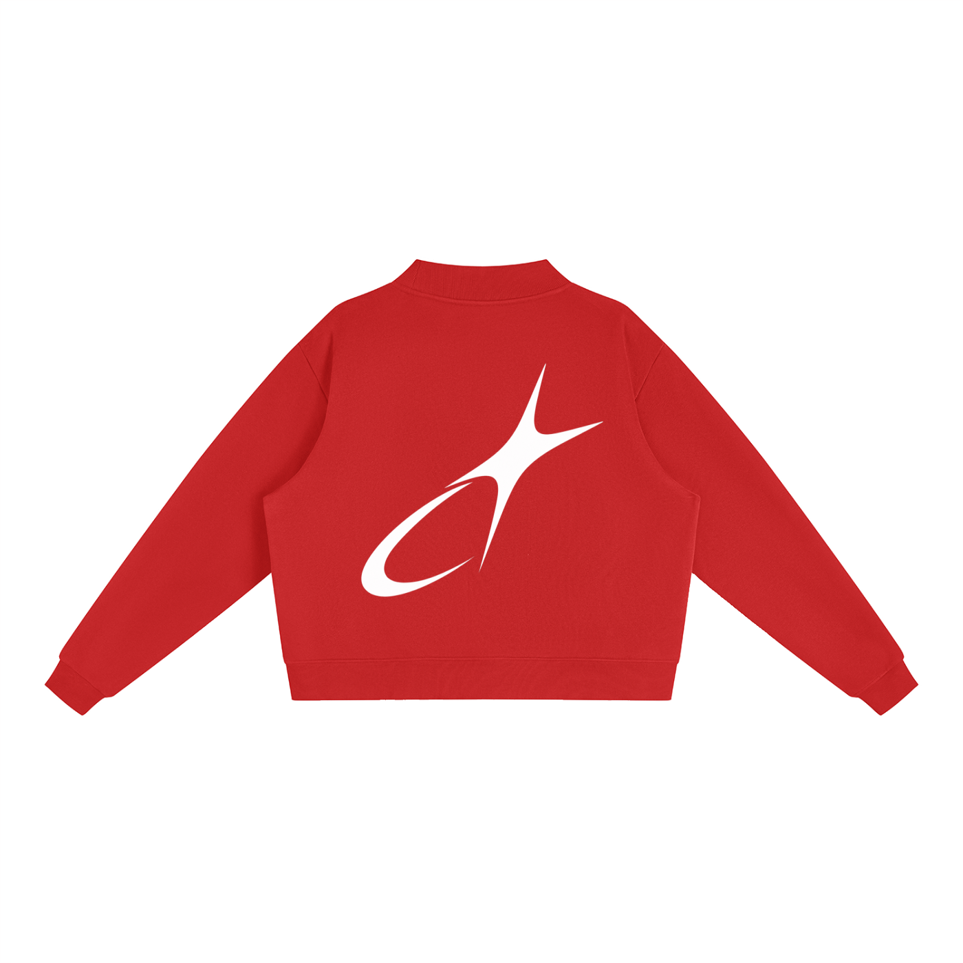 Essential Fleece Mock-Neck Crew Sweatshirt