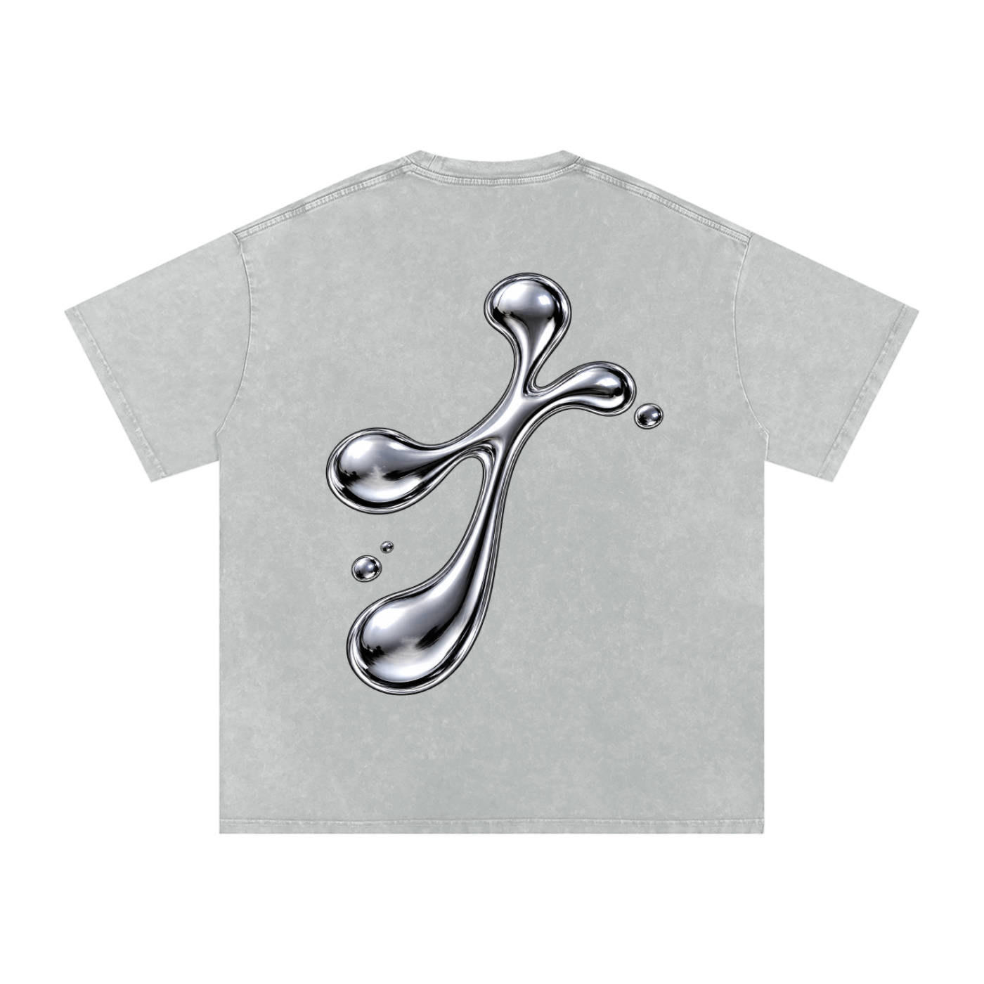 Snow Washed Oversized Cotton T-Shirt