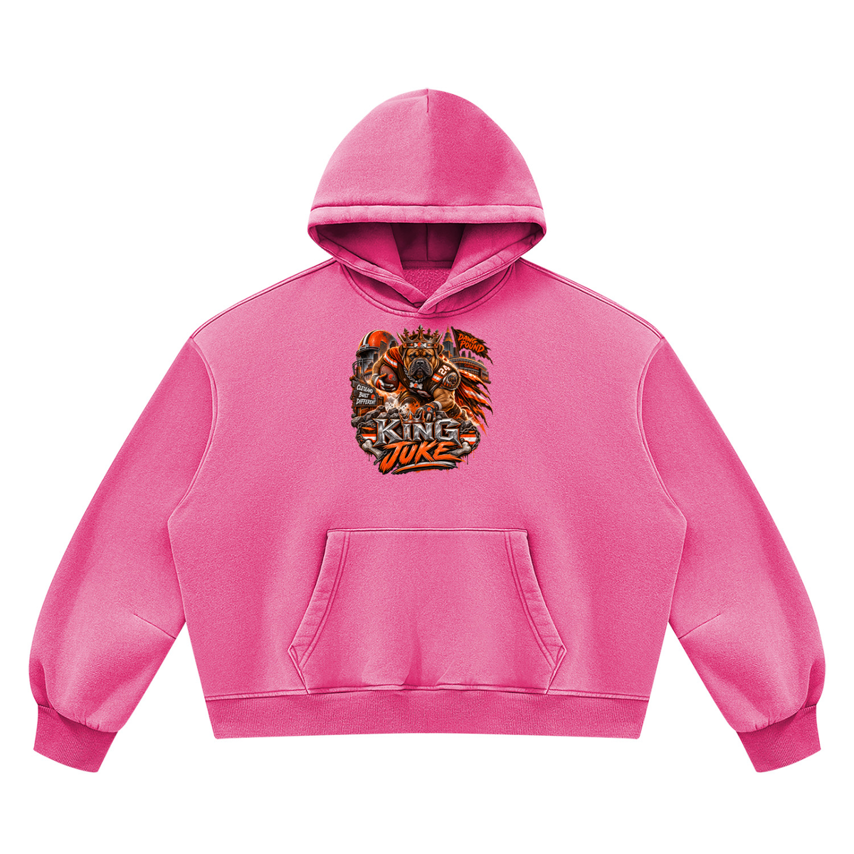 Unisex Vintage Wash Boxy Fleece Hoodie
