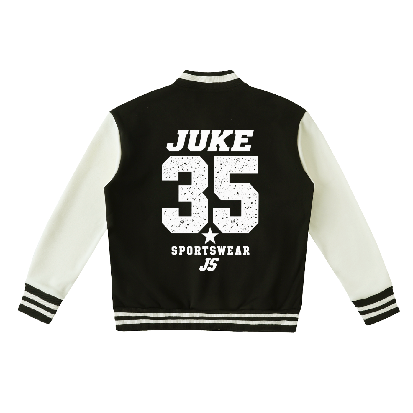 Two-Tone Fleeced Varsity Jacket