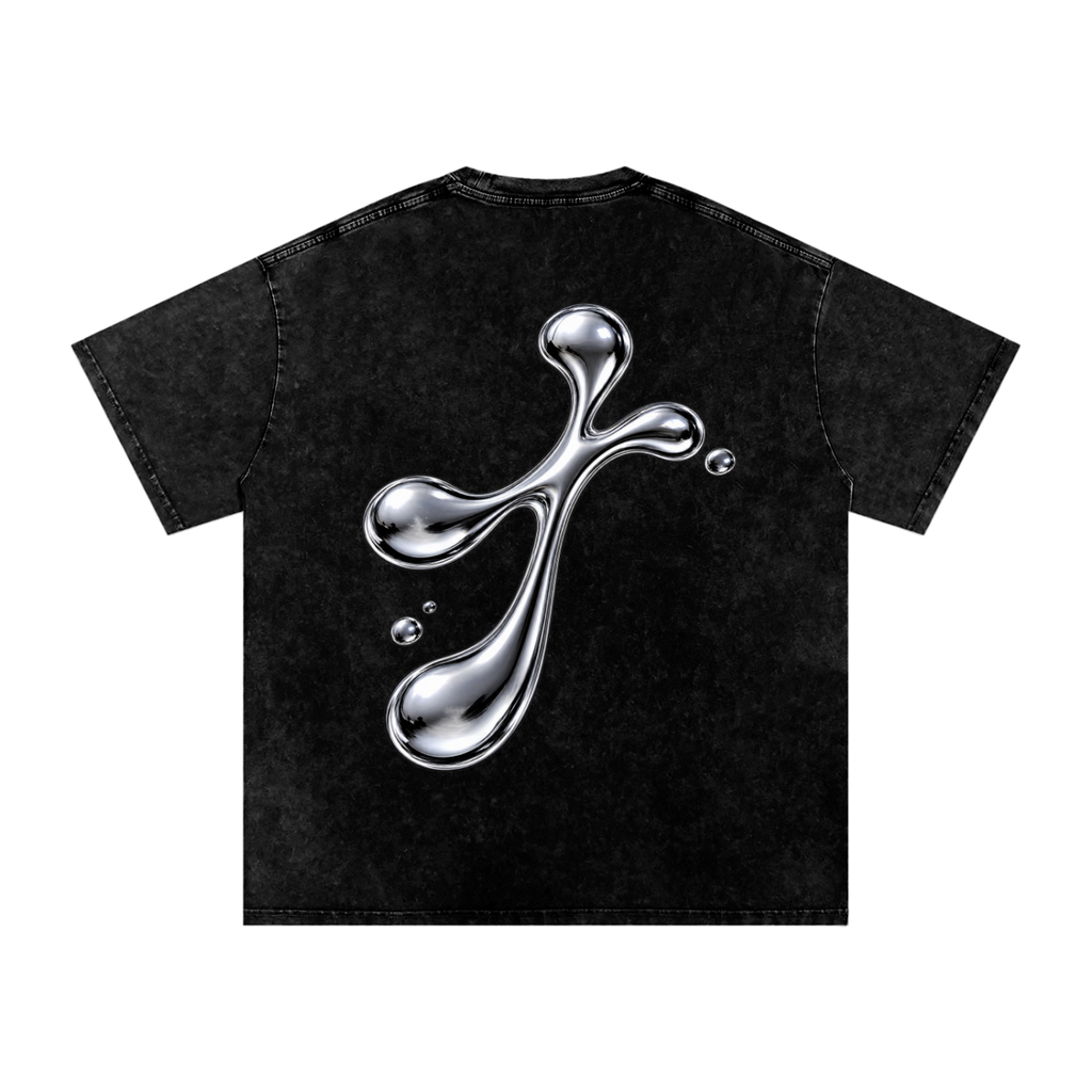 Snow Washed Oversized Cotton T-Shirt