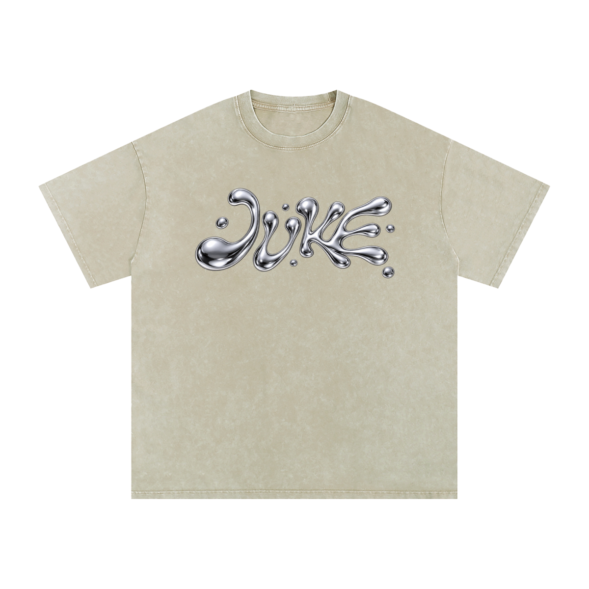 Snow Washed Oversized Cotton T-Shirt