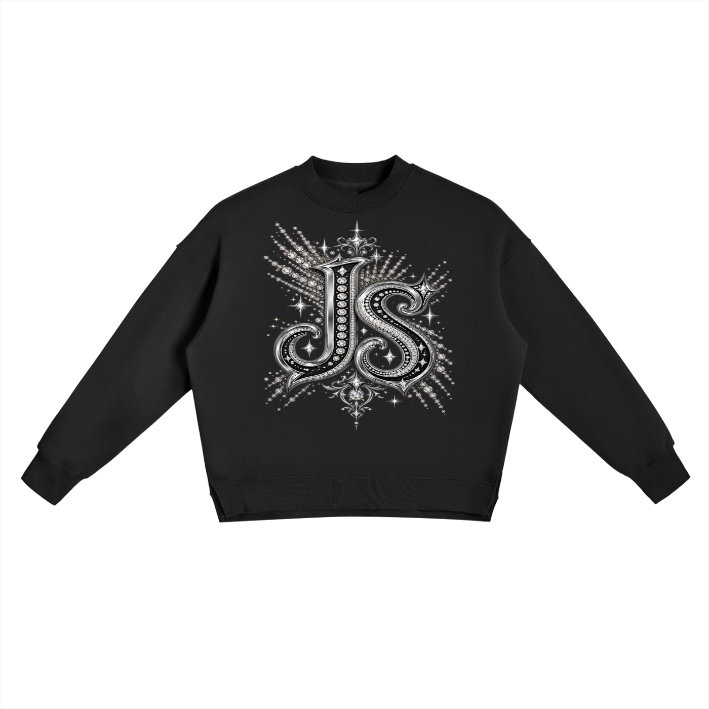 Fleece Side Slit Crewneck Sweatshirt