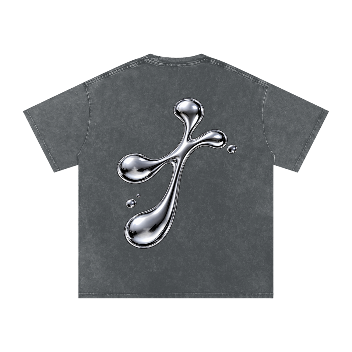 Snow Washed Oversized Cotton T-Shirt