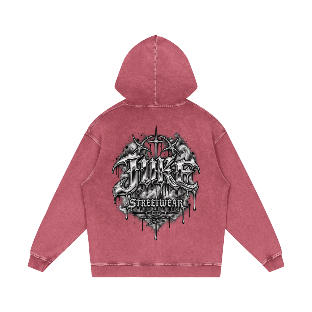 Snow Washed Loose Cotton Hoodie