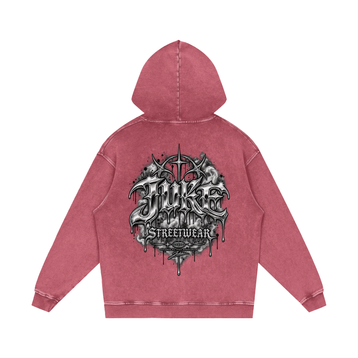 Snow Washed Loose Cotton Hoodie
